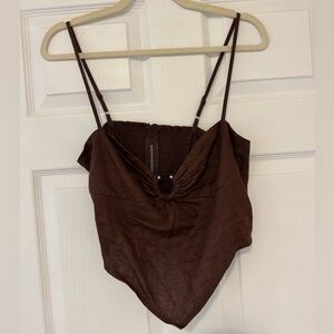 100% Linen Reformation Sansa Linen Top